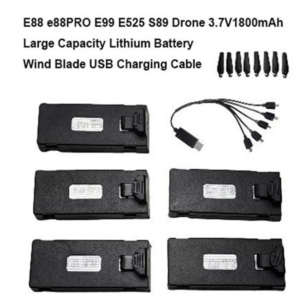 بطارية ليثيوم سوداء 3.7V1800mA - مراجعة Eachine Drone E010 وسعره
