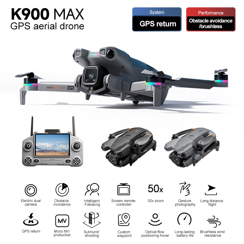 طائرة بدون طيار K900 ماكس مع ش - مراجعة Drone Gps Mount وسعره
